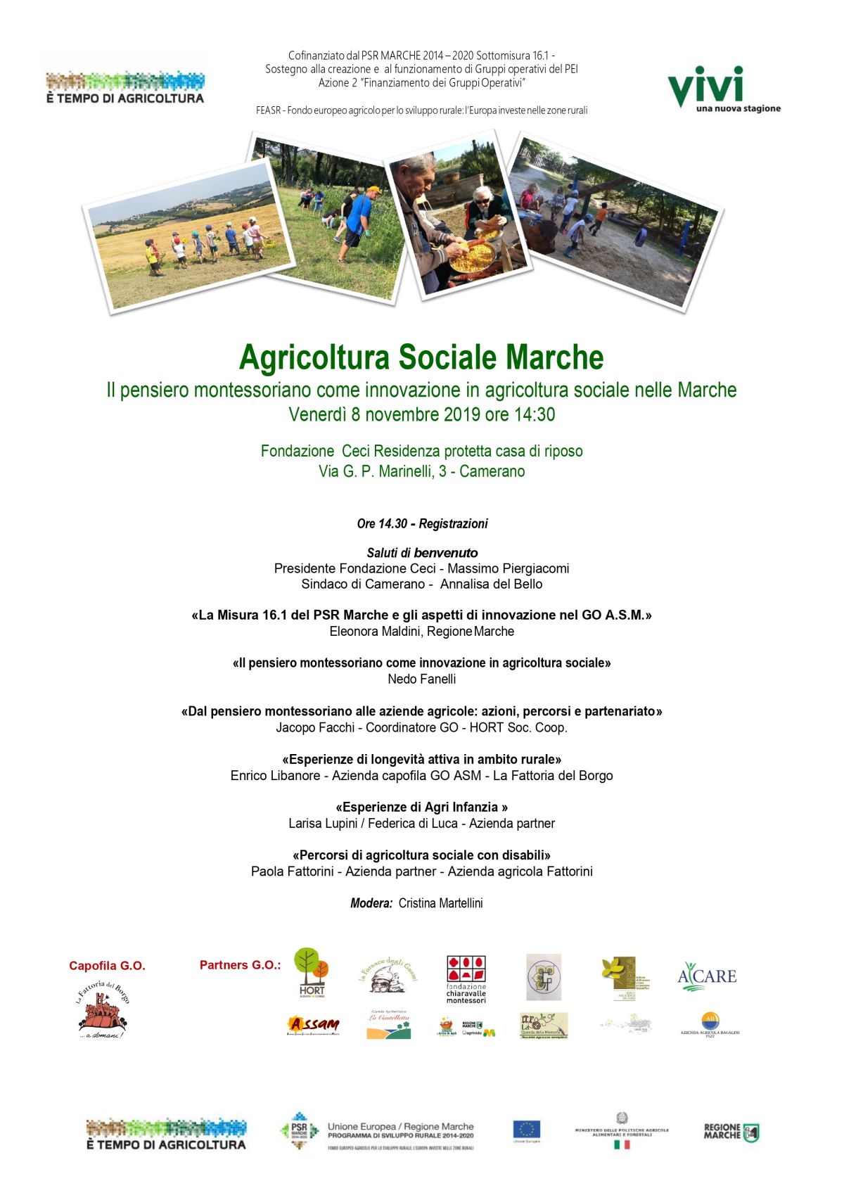 08/11/2019: Il pensiero montessoriano come innovazione in agricoltura sociale nelle marche