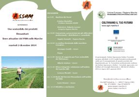 Seminario Assam "Uso sostenibile dei prodotti fitosanitari: linee attuative del PAN nelle Marche"